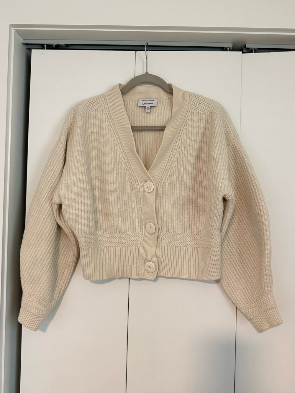 & Other Stories Cream Wool Cardigan S